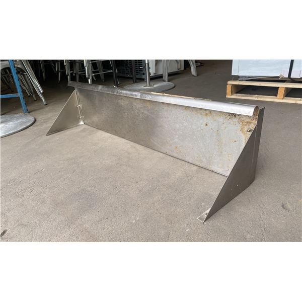 48"W X 12"D COMMERCIAL STAINLESS STEEL WALL SHELF WITH CURVED FRONT