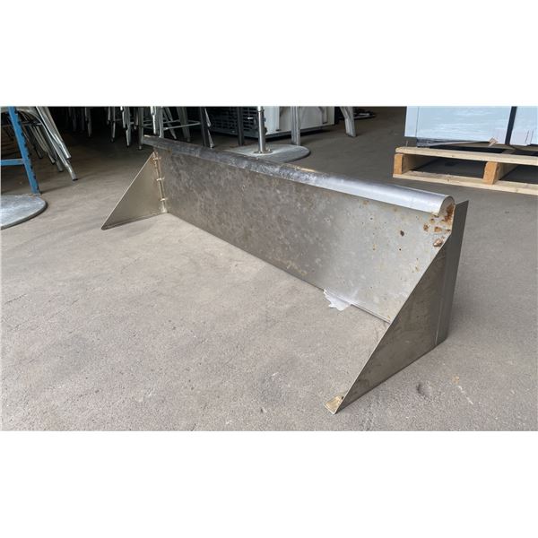 48 W X 12 D COMMERCIAL STAINLESS STEEL WALL SHELF WITH CURVED FRONT