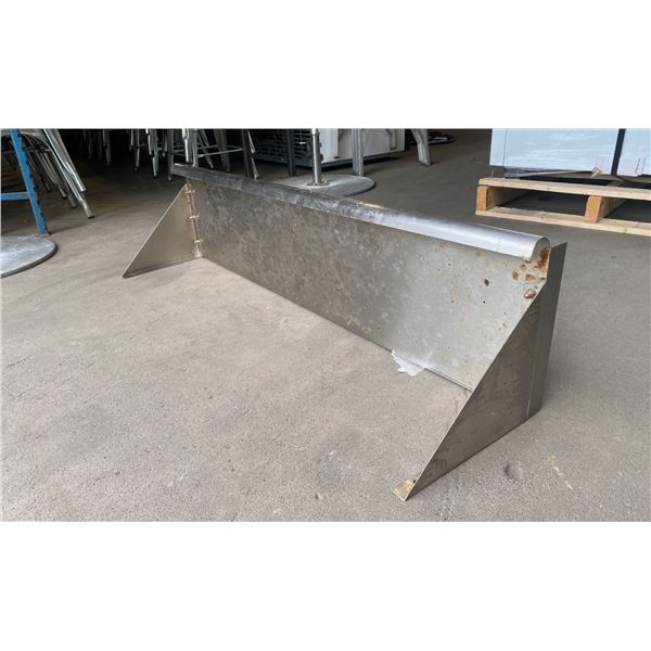 48"W X 12"D COMMERCIAL STAINLESS STEEL WALL SHELF WITH CURVED FRONT