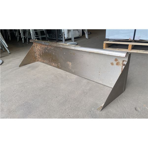 48"W X 12"D COMMERCIAL STAINLESS STEEL WALL SHELF WITH CURVED FRONT