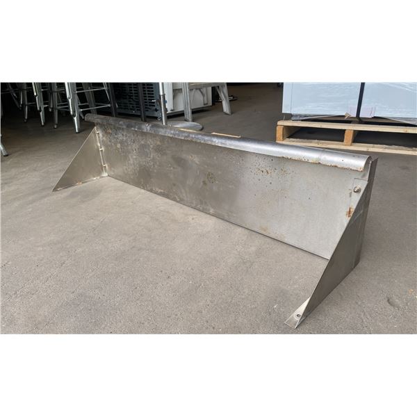 48"W X 12"D COMMERCIAL STAINLESS STEEL WALL SHELF WITH CURVED FRONT