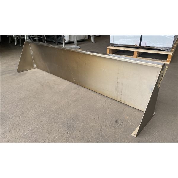 54 W X 12 D COMMERCIAL STAINLESS STEEL WALL SHELF WITH FLAT FRONT