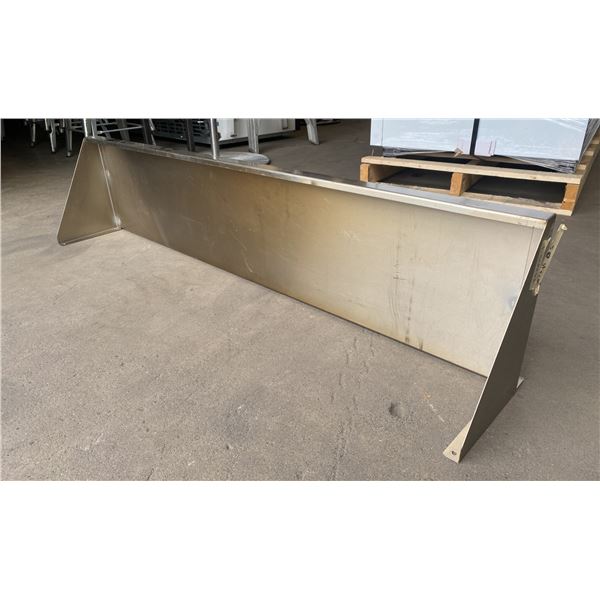 54"W X 12"D COMMERCIAL STAINLESS STEEL WALL SHELF WITH FLAT FRONT