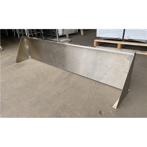 54"W X 12"D COMMERCIAL STAINLESS STEEL WALL SHELF WITH FLAT FRONT