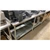 Image 2 : 2 TIER STAINLESS STEEL PREPARATION TABLE ( APPROX. 84"W X 30"D X 35"H ) ** CONTENTS NOT INCLUDED **