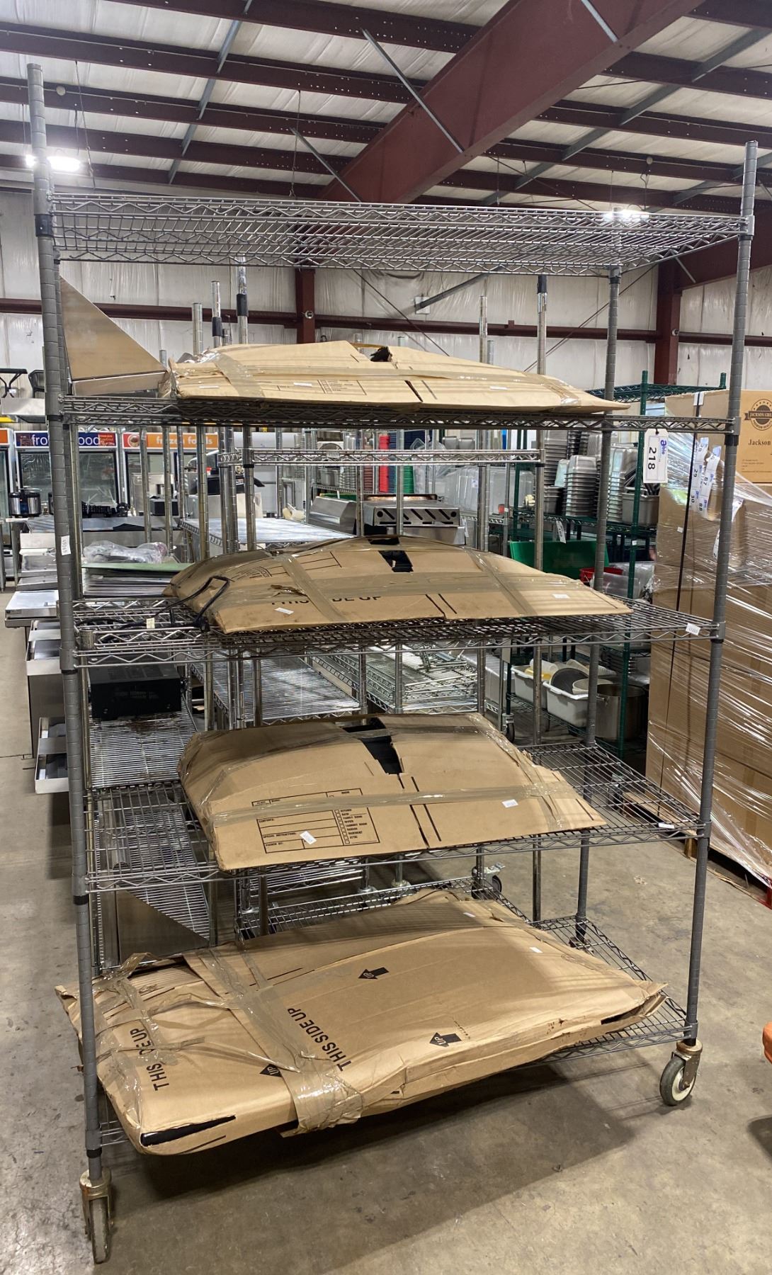 Removable Metro Rack 5 TIER GREY MOBILE METRO STYLE RACK ( APPROX. 5'W X 24
