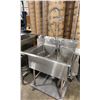 Image 1 : STAINLESS STEEL 2 BAY 37"W X 30"D X 37"H COMMERCIAL RINSE SINK WITH FAUCET