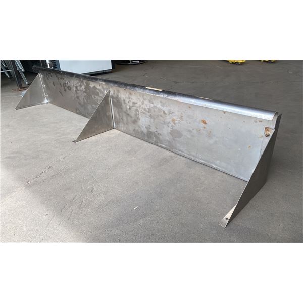 72"W X 12"D COMMERCIAL STAINLESS STEEL WALL SHELF WITH ROUND FRONT