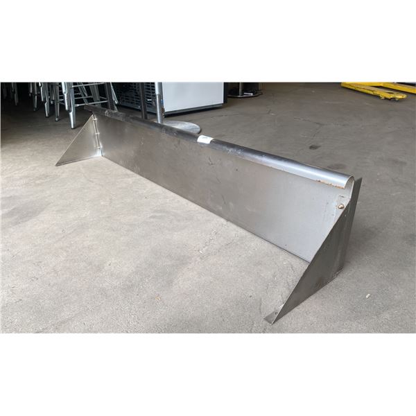 60"W X 12"D COMMERCIAL STAINLESS STEEL WALL SHELF WITH ROUND FRONT