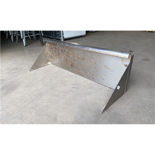 36"W X 12"D COMMERCIAL STAINLESS STEEL WALL SHELF WITH ROUND FRONT