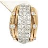 Image 6 : 18k Rose & White Gold 2.62 ctw Pave Set FINE Diamond Omega Domed Cuff Earrings