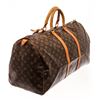 Image 3 : Louis Vuitton Brown Monogram Canvas Keepall 55 Travel Bag
