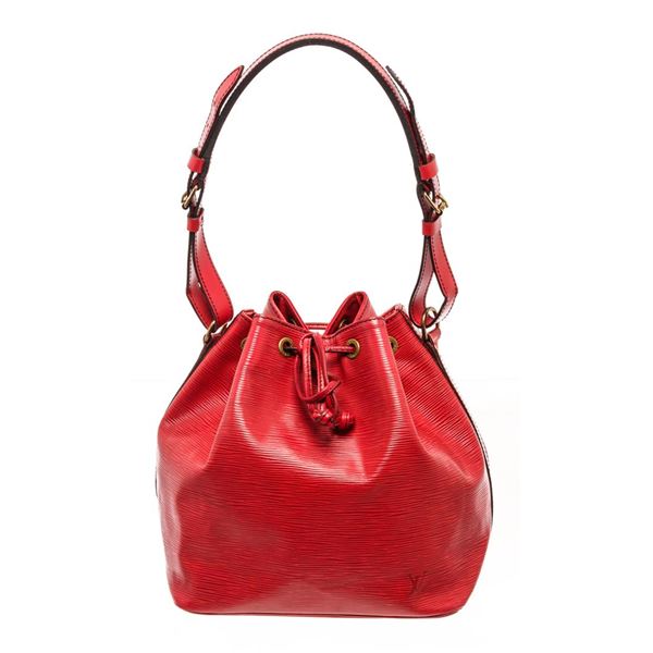 Louis Vuitton Red Epi Leather Petit Noe Shoulder Bag