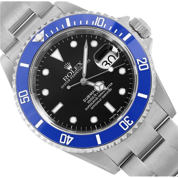 Rolex Mens Stainless Steel Submariner 40MM With Rolex Box