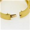Image 6 : Antique Victorian Etruscan 18K Gold Natural Pearl w/ Enamel Open Bangle Bracelet