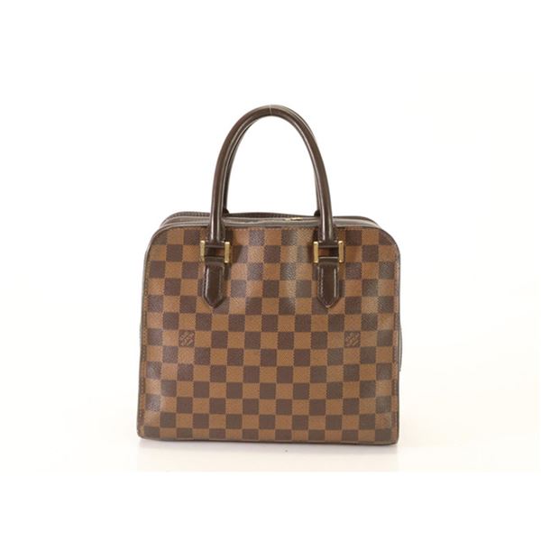 Louis Vuitton Damier Ebene Canvas Leather Triana Handbag