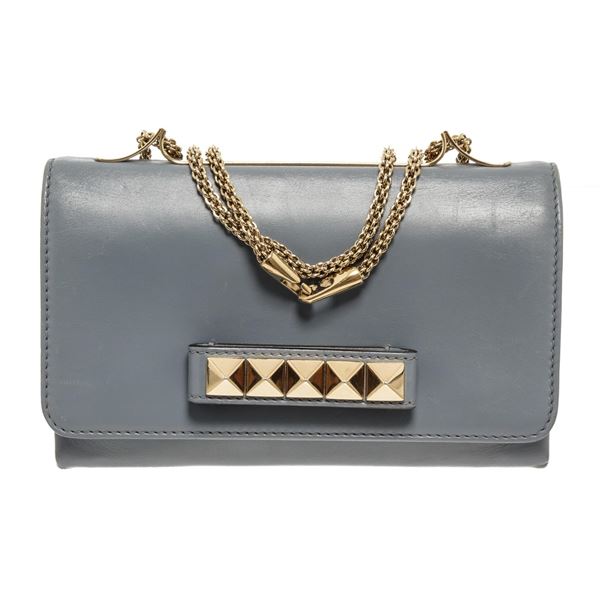 Valentino Grey Leather VA Va Voom Shoulder Bag