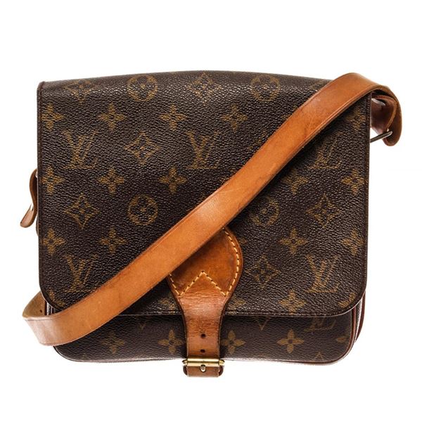 Louis Vuitton Brown Monogram Canvas Cartouchiere MM Messenger Bag