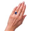 Image 3 : 8.71 ctw Tanzanite and 1.10 ctw Diamond Platinum Ring