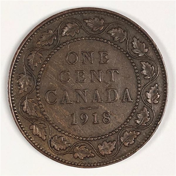 Canadian Large Cent 1918 EF++