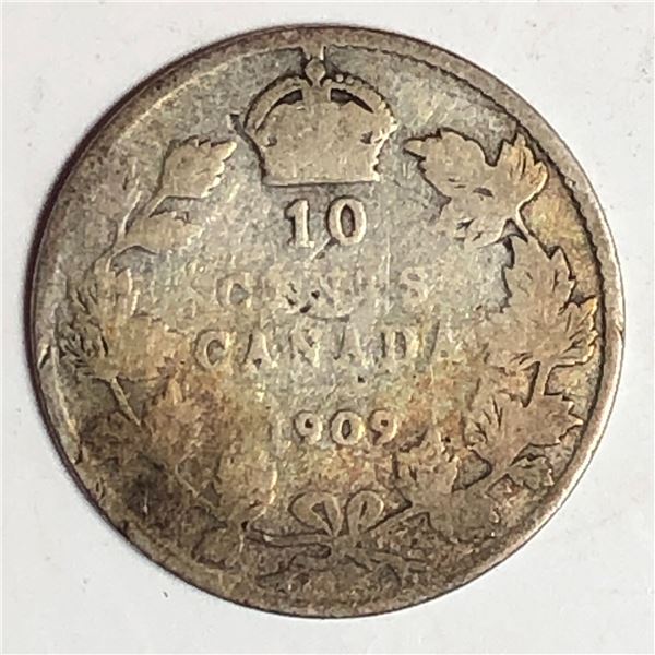 Canadian .10 Cent Dime 1909