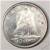 Image 1 : Canadian .10 Cent Dime 1963 BU