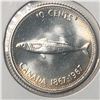 Image 1 : Canadian .10 Cent Dime 1967 Choice UNC