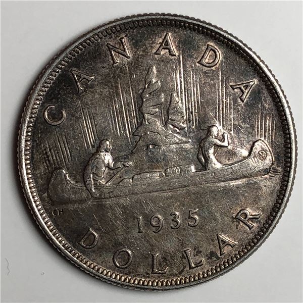 1935 King George V Canadian Silver Dollar UNC