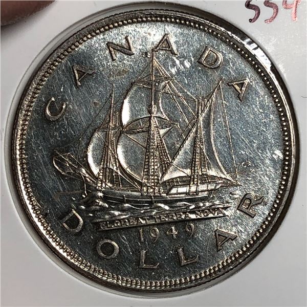 1949 King George VI Canadian Silver Dollar UNC