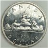 Image 1 : 1956 Queen Elizabeth II Canadian Silver Dollar