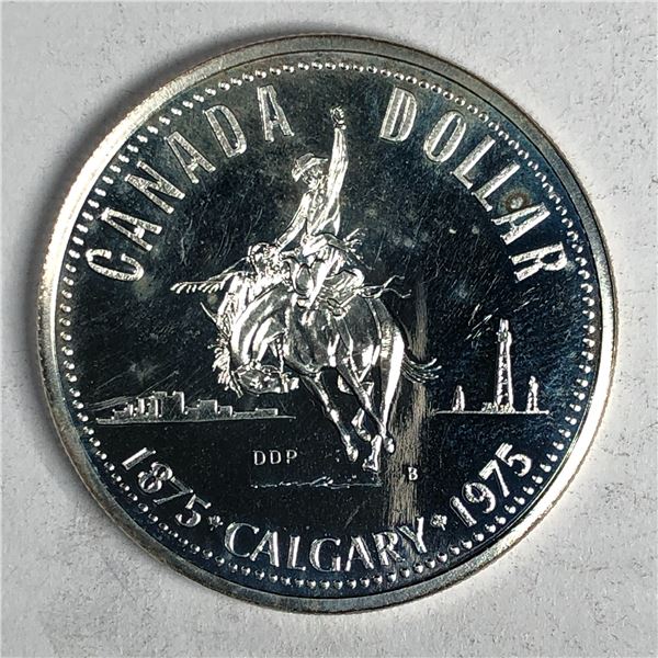 1975 Queen Elizabeth II Canadian Silver Dollar UNC