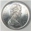 Image 2 : 1967 Queen Elizabeth II Canadian Silver Dollar UNC Blast white