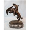 Image 3 : Remington, Frederic, bronze, Wooly Chaps, 9 1/2" t x 7 1/2" w x 4" d, marble base