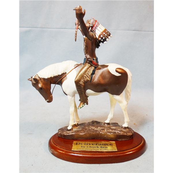 Ren, Chuck, reproduction bronze, Deliverance, No. 0876B, produced by The Hamilton Collection as part