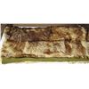 Image 1 : Wolf hide rug, 48" x 44", felt cloth backing