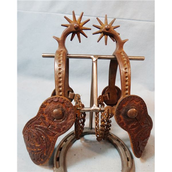 Early North & Judd spurs, anchor marked