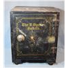 Image 1 : Salesman sample, "The I Opener Safe Co." tin safe, 19" t x 15 1/2" w x 13" d, on casters
