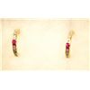 Image 1 : 2 pcs: Amethyst  earrings and dark stone earrings