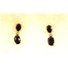 Image 2 : 2 pcs: Amethyst  earrings and dark stone earrings