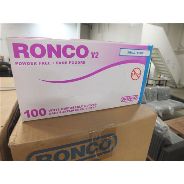 5 Case's Of Ronco Disposable Vinyl Gloves