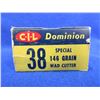 Image 2 : Collector Ammo - 38 Spl 146gr Wad Cutter CIL Cartridges