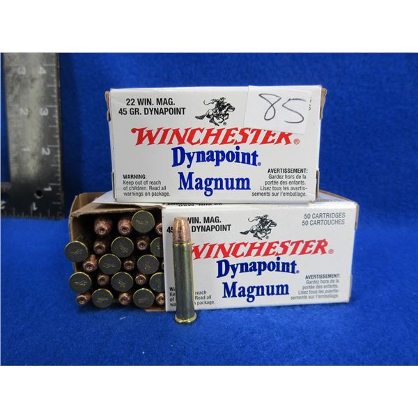 22 Win. Mag 45gr Dynapoint Winchester Cartridges