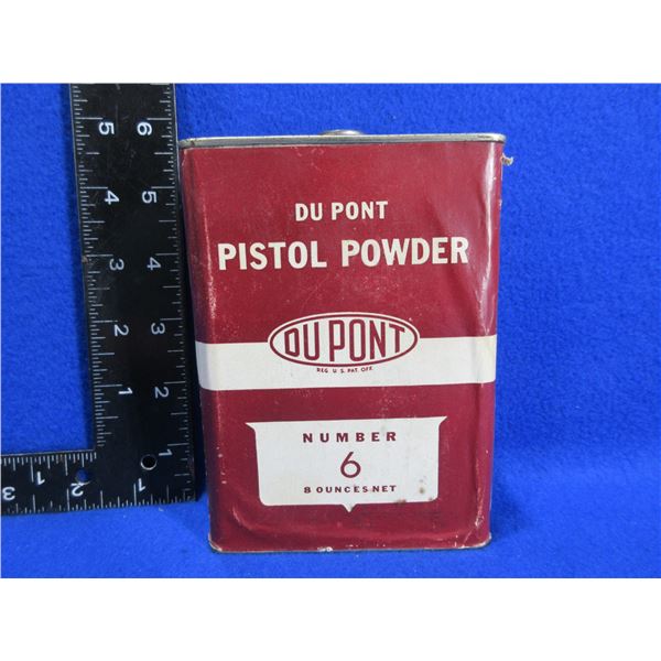 DuPont Pistol Powder No. 6 in Collector Tin