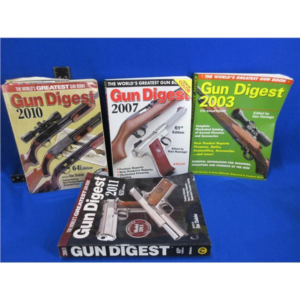4 Books - Gun Digest 2003, 2007, 2010, 2011