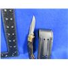 Image 2 : Folding Blade Locking Knife with Leather Sheath