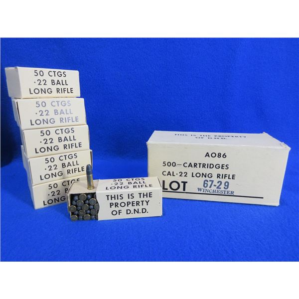 .22 Ball Long Rifle Winchester Canadian Military Cartridges