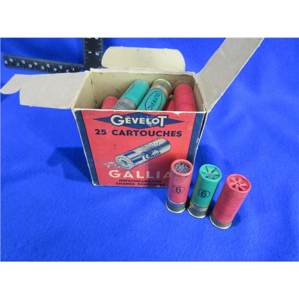 Collector Ammo - 12 Ga. 2 3/4" 6 Shot Gevelot Shotshells