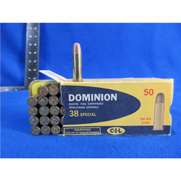 Collector Ammo - 38 Spl 158gr CIL Dominion Cartridges