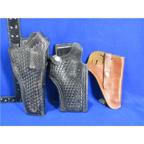 3 Leather Holsters - Right Hand
