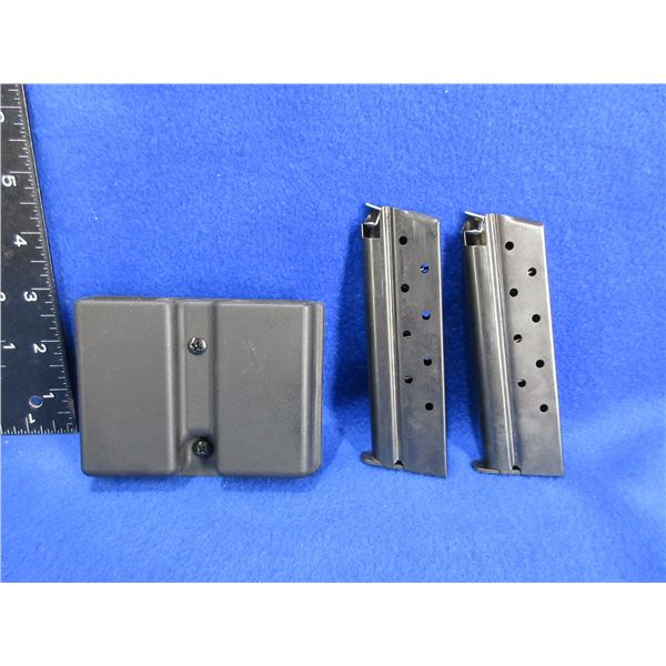 2 - 1911 9MM Magazines with Uncle Mike's Kydex Holster